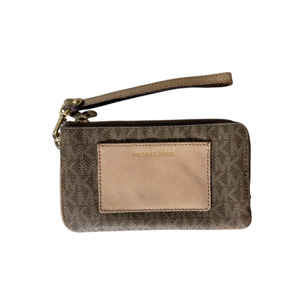 MICHAEL KORS women’s signature bedford medium double zip wristlet